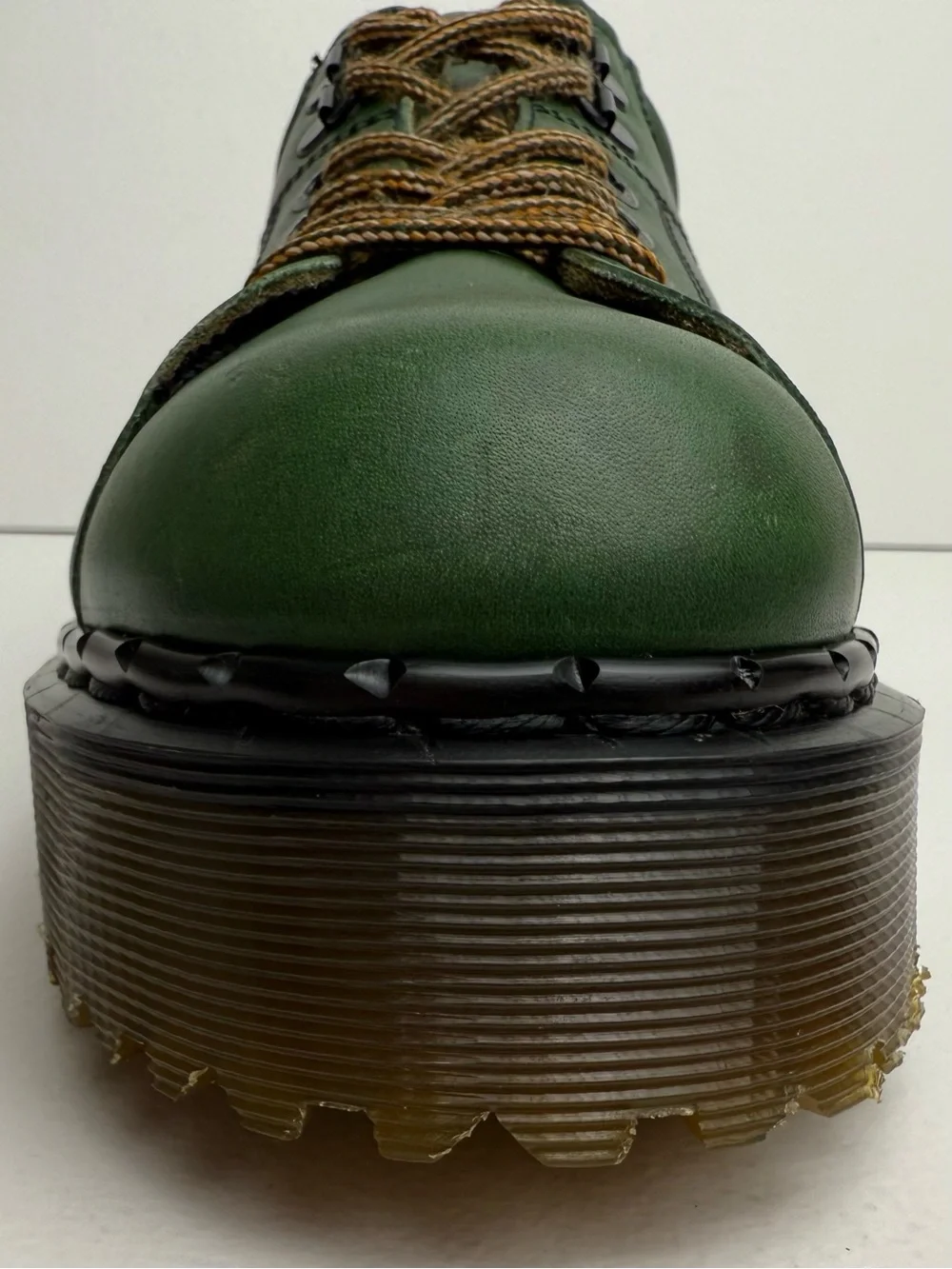 Vintage Dr. Martens England Green Envy Platform Oxfords UK 7